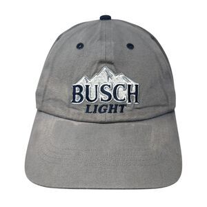 Busch Light Snapback Hat Gray One Size Embroidered Quake City Caps